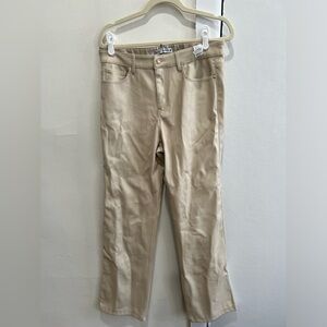 Zara tan leather pants